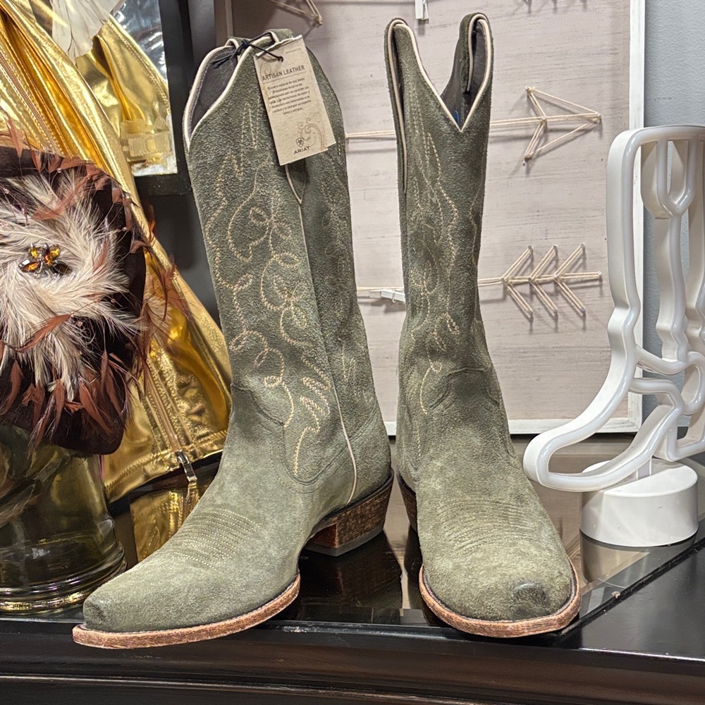 Ariat Olive Heeled Western Boots